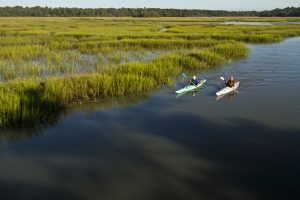 Paddlers in Callawassie Island, South Carolina